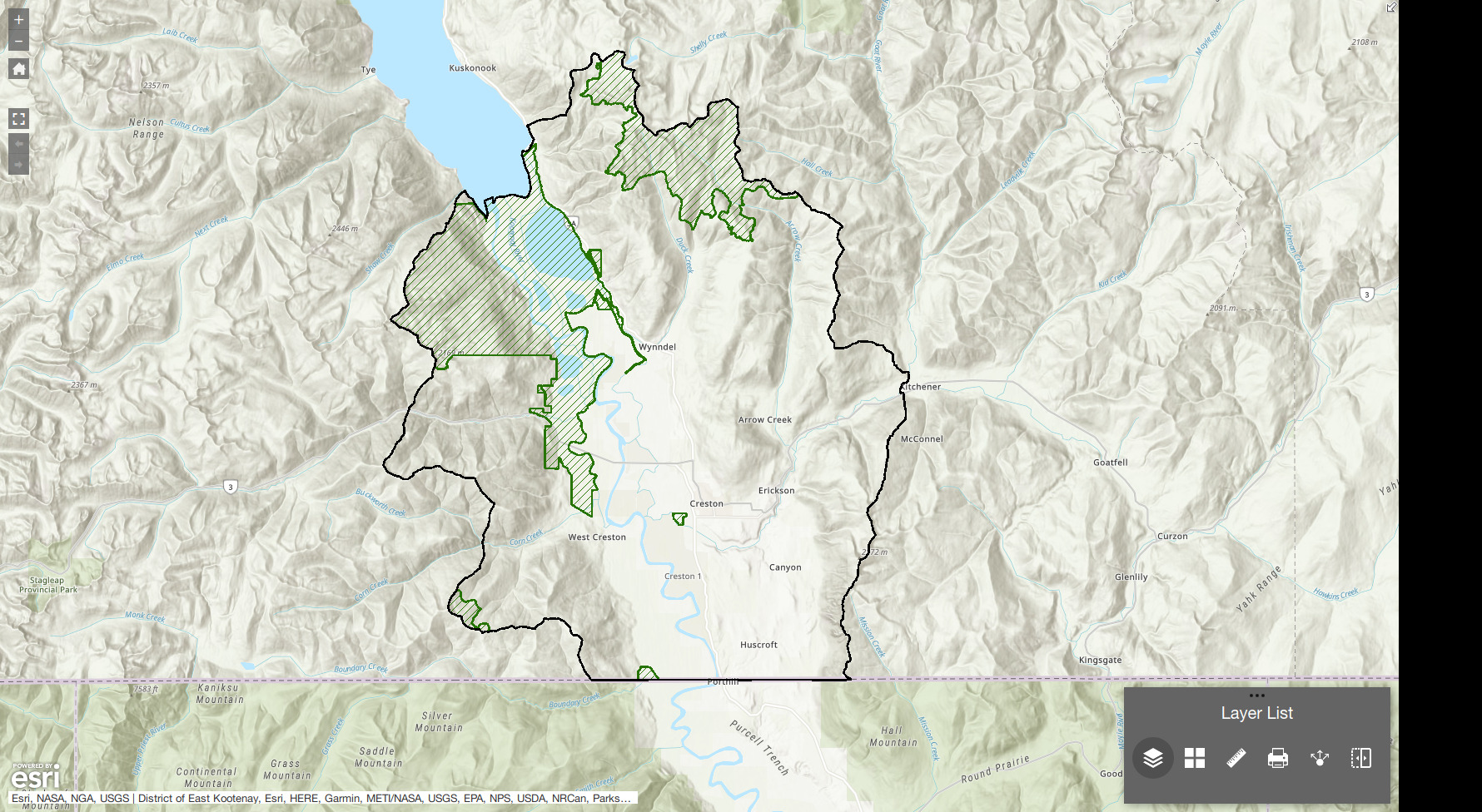 Creston Valley Interactive Green Map Wildsight