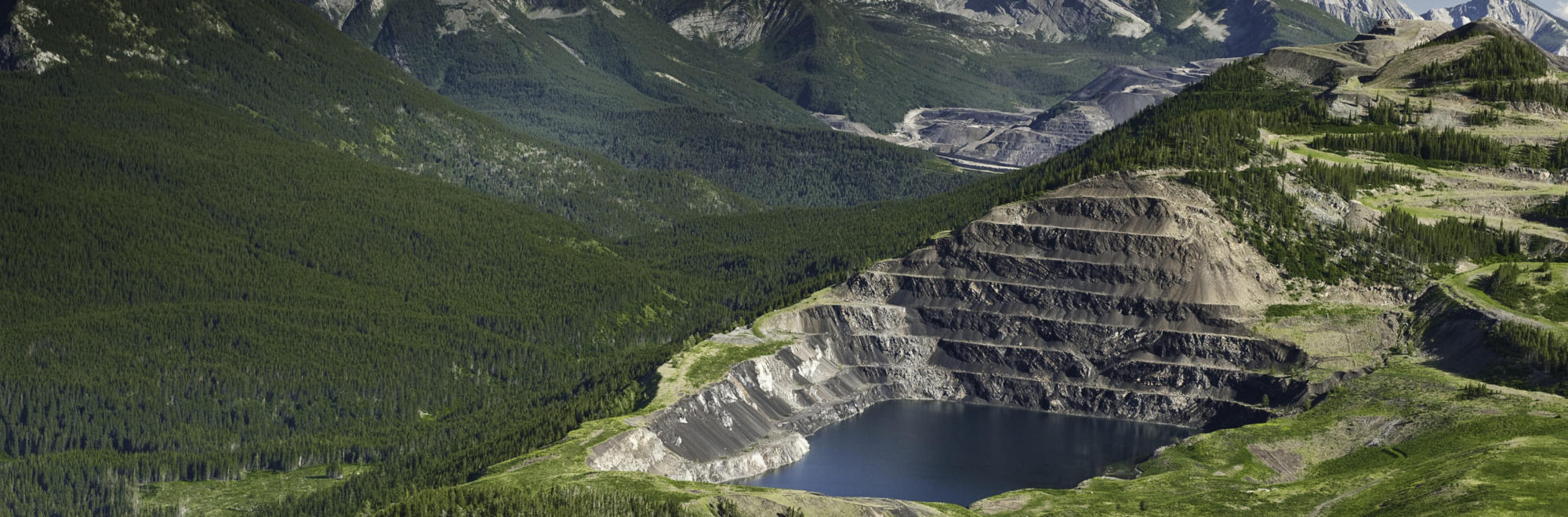 A mountain-top coal mine.