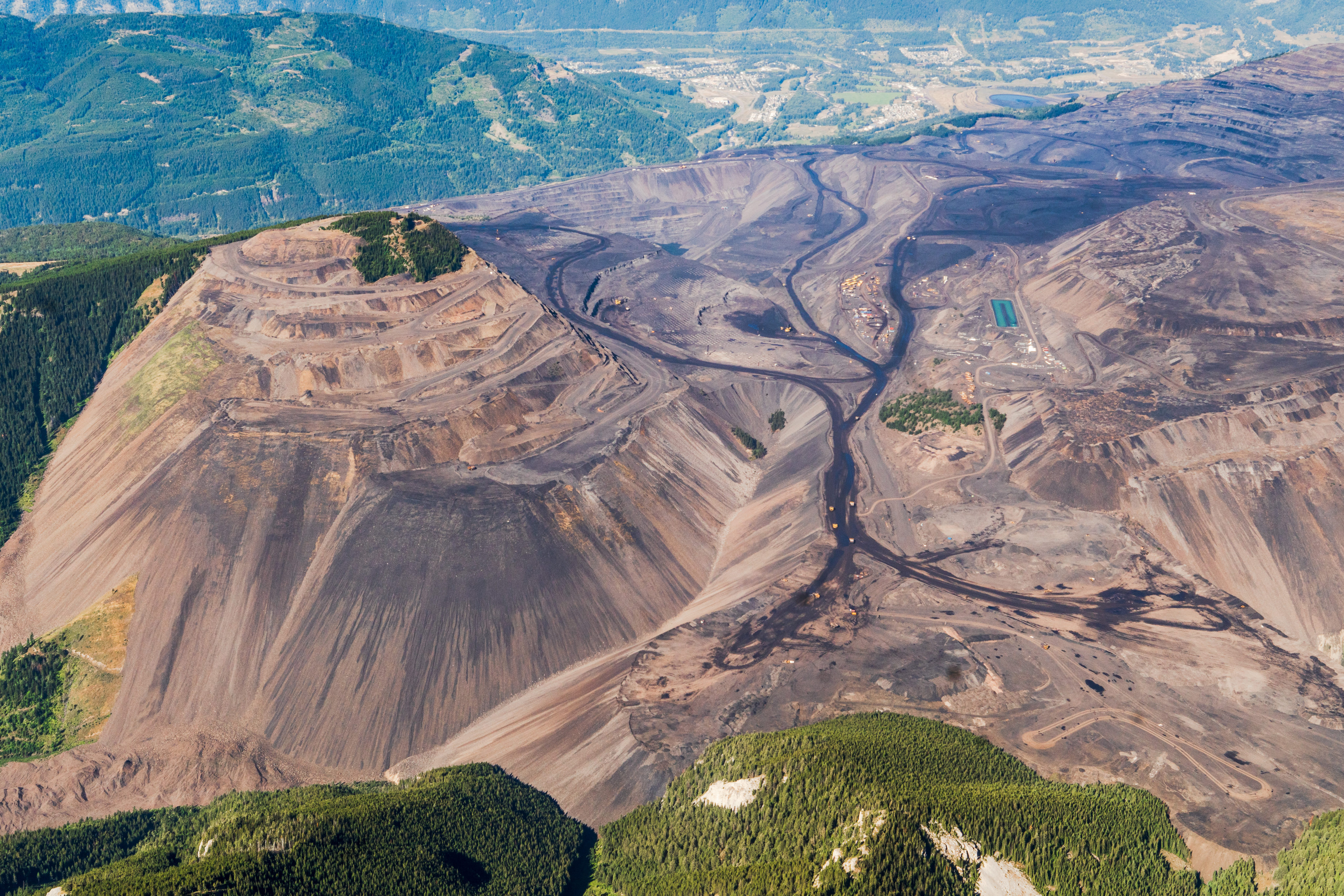 An aerial of a coal mine