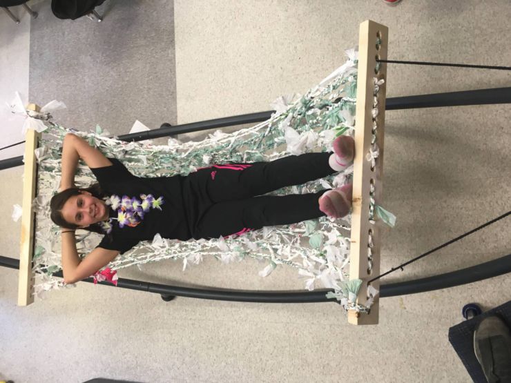 Plastic Bag Hammock for Trash2Treasure in Fernie Beyond Recycling